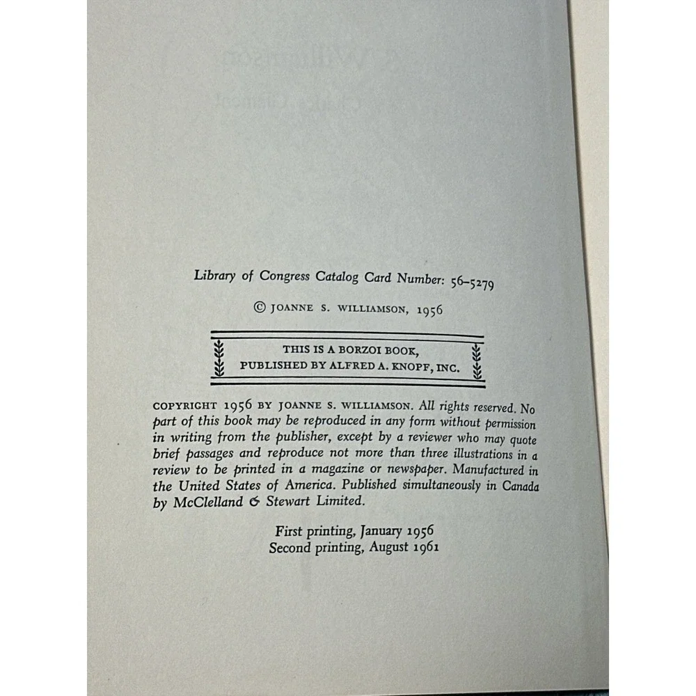 Jacobin's‎ Daughter Joanne Williamson 2nd Edition Alfred A Knopf 1961